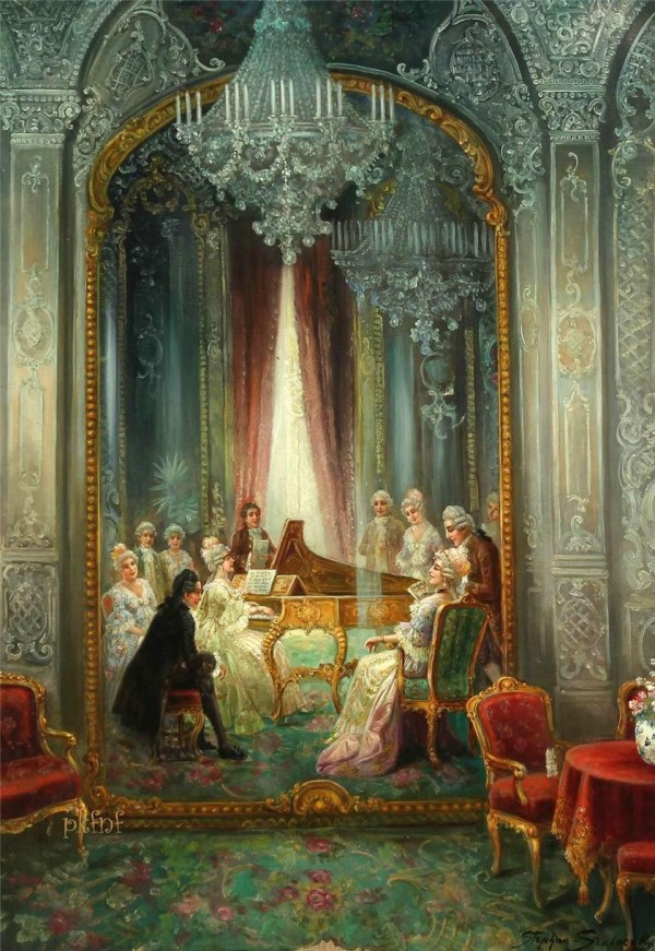 A piano lesson by George Goodwin Kilburne